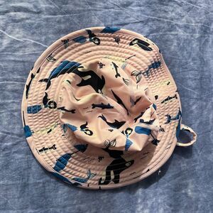 Hanna Andersson Baby Toddler Swim Hat Mermaids Orca Whales Pink Petal Sz S